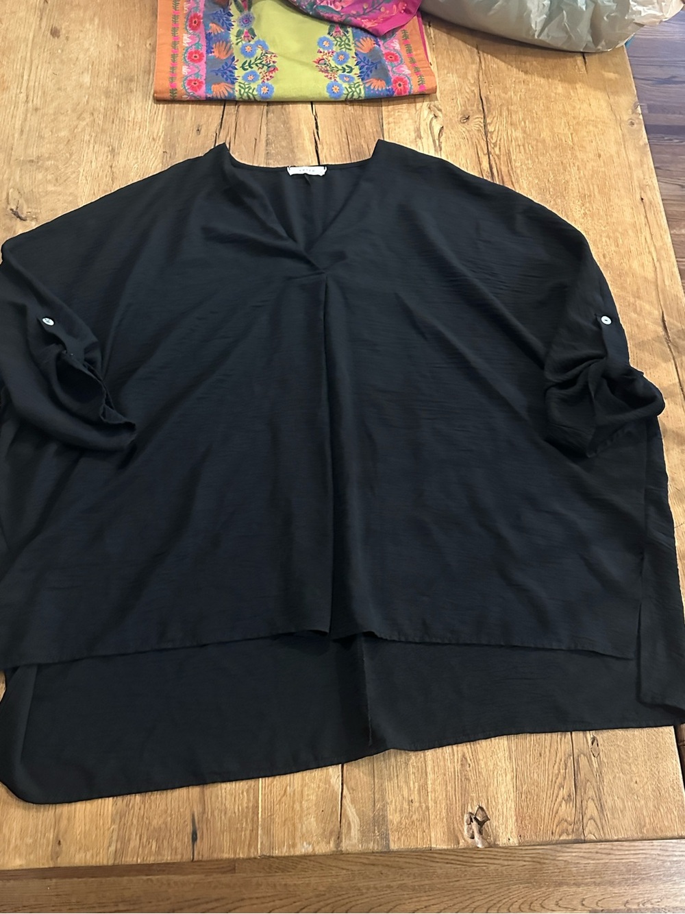 Entro oversized tunic with roll up tab sleeves